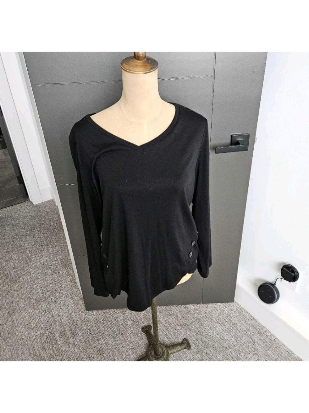 Aisew Elegant Black Women's Top